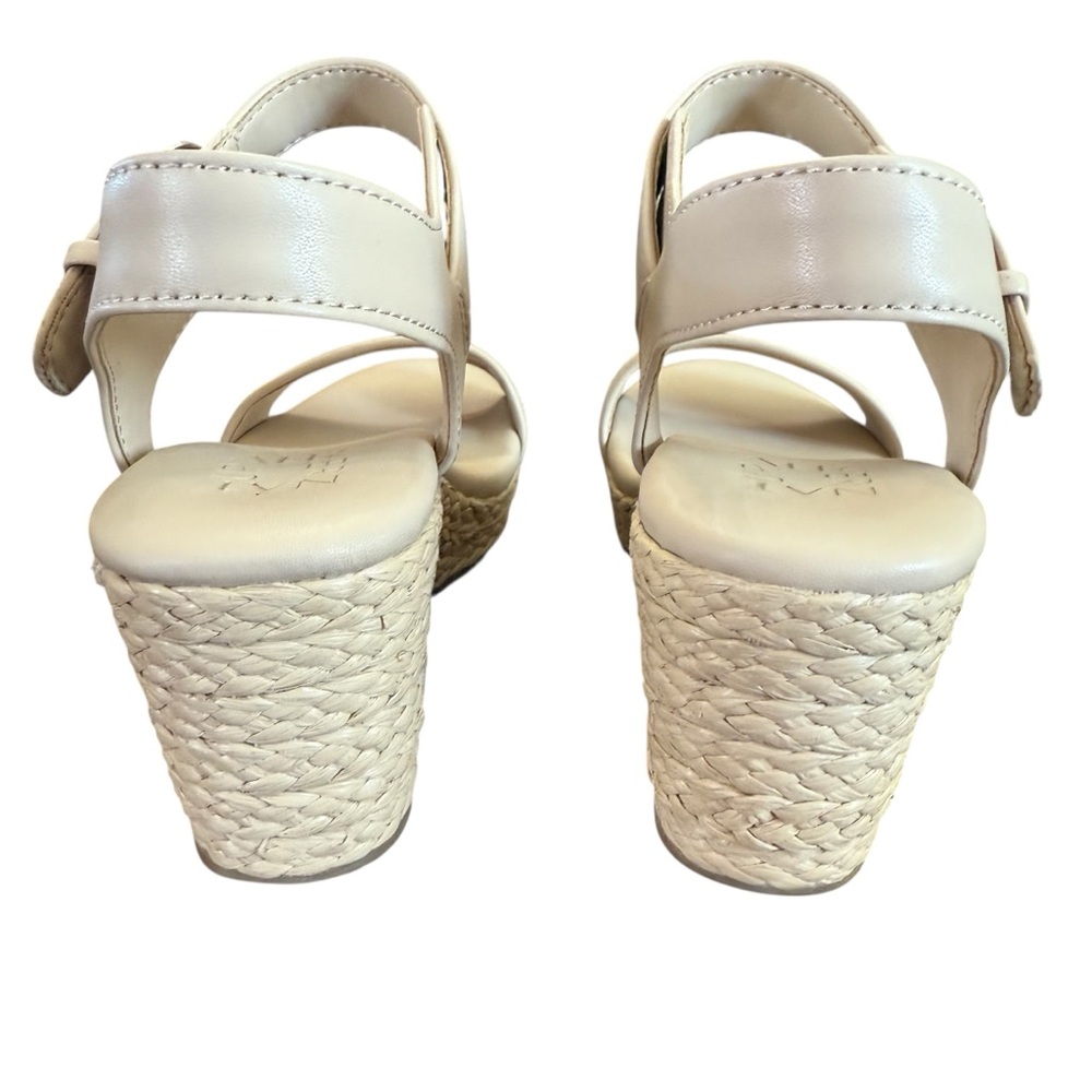 Naturalizer Stella Beige Fabric Espadrille Wedge Size 6 - Picture 4 of 10